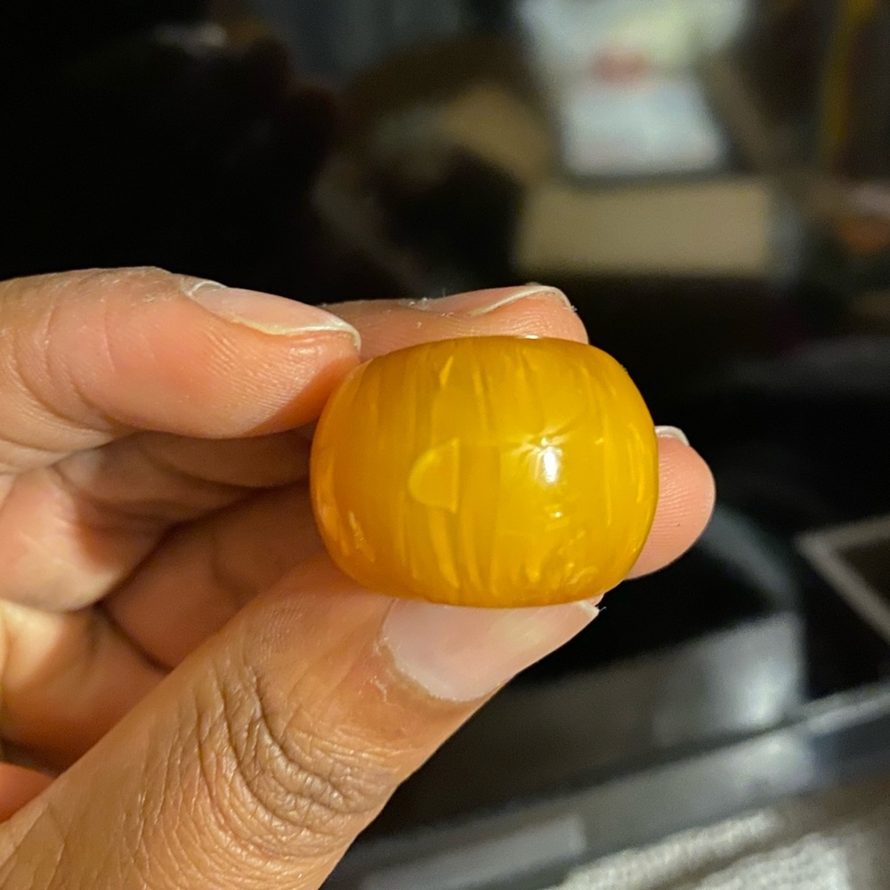 Vintage Mustard yellow statement ring